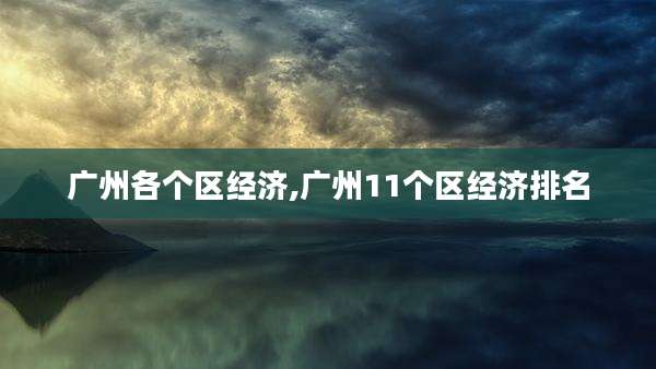 广州各个区经济,广州11个区经济排名