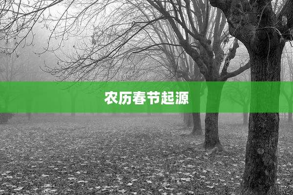 农历春节起源