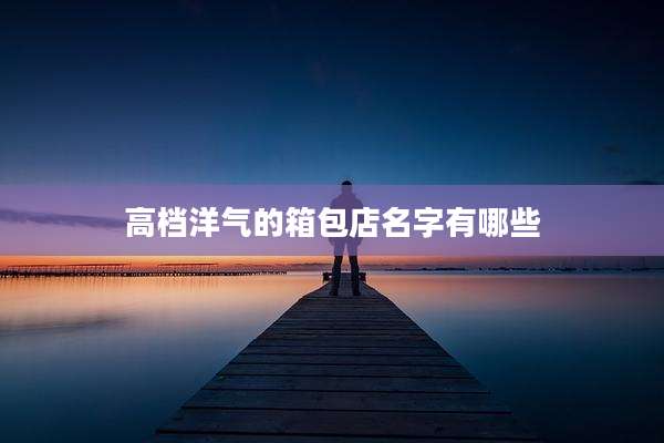 高档洋气的箱包店名字有哪些