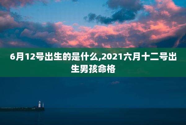 6月12号出生的是什么,2021六月十二号出生男孩命格