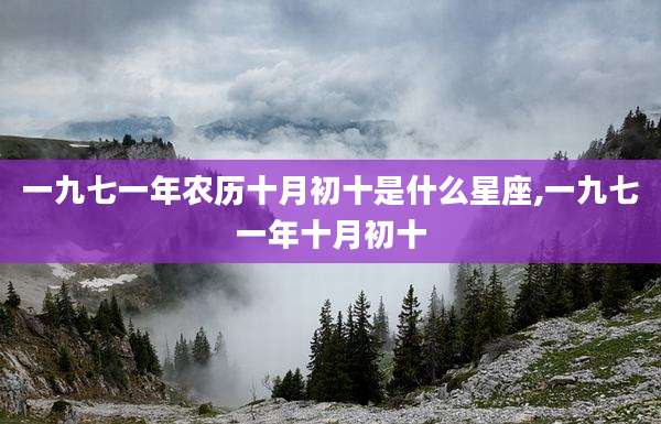 一九七一年农历十月初十是什么星座,一九七一年十月初十