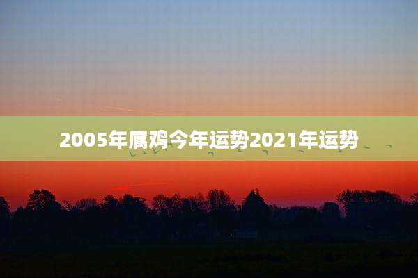 2005年属鸡今年运势2021年运势