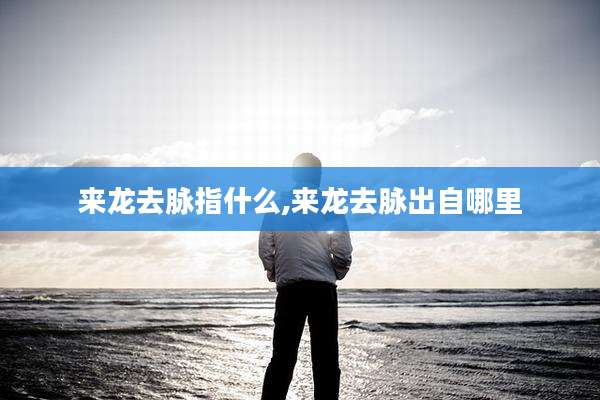 来龙去脉指什么,来龙去脉出自哪里