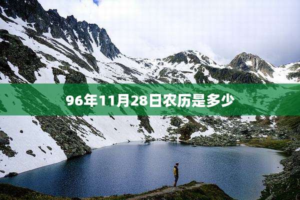 96年11月28日农历是多少