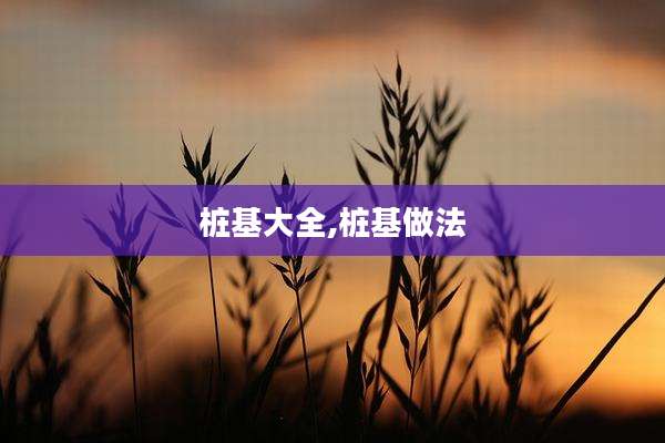 桩基大全,桩基做法