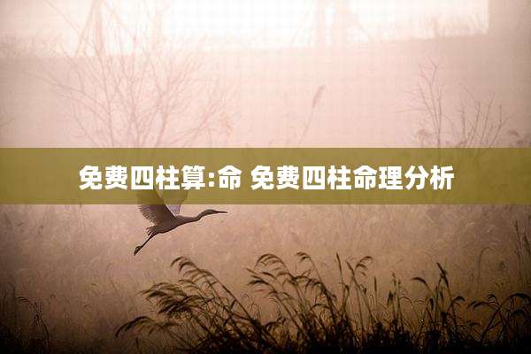 免费四柱算:命 免费四柱命理分析