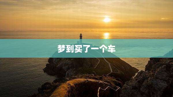梦到买了一个车