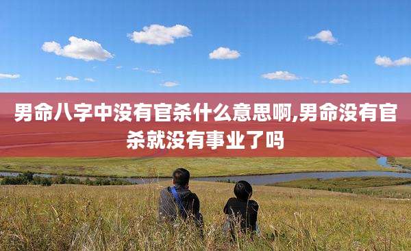男命八字中没有官杀什么意思啊,男命没有官杀就没有事业了吗