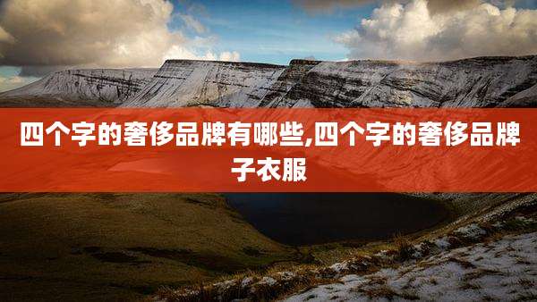 四个字的奢侈品牌有哪些,四个字的奢侈品牌子衣服