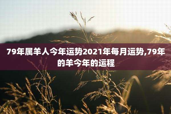 79年属羊人今年运势2021年每月运势,79年的羊今年的运程