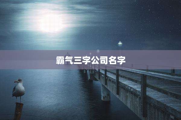 霸气三字公司名字