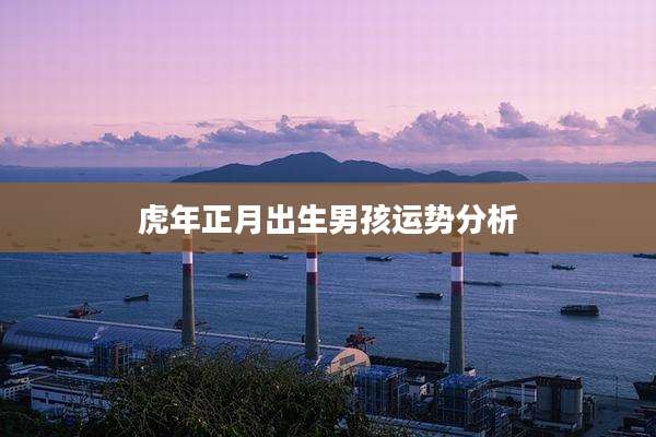 虎年正月出生男孩运势分析