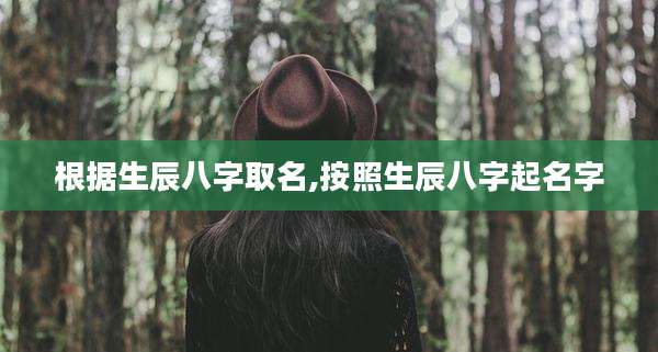 根据生辰八字取名,按照生辰八字起名字