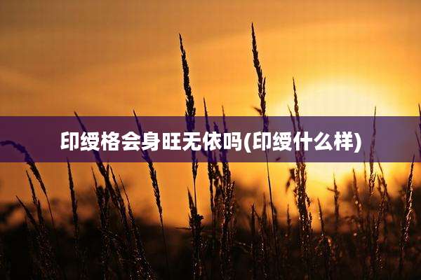 印绶格会身旺无依吗(印绶什么样)