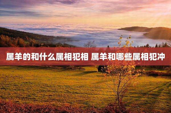 属羊的和什么属相犯相 属羊和哪些属相犯冲