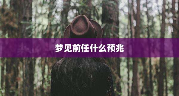 梦见前任什么预兆