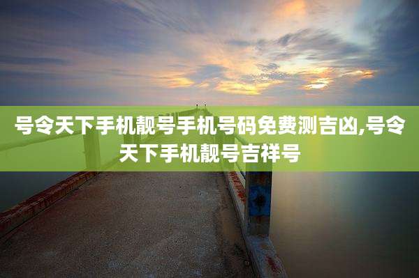 号令天下手机靓号手机号码免费测吉凶,号令天下手机靓号吉祥号