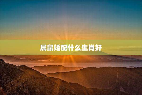 属鼠婚配什么生肖好