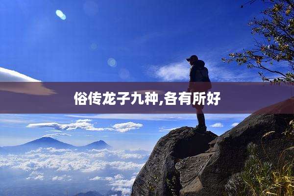 俗传龙子九种,各有所好