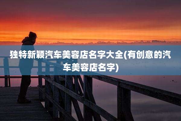 独特新颖汽车美容店名字大全(有创意的汽车美容店名字)