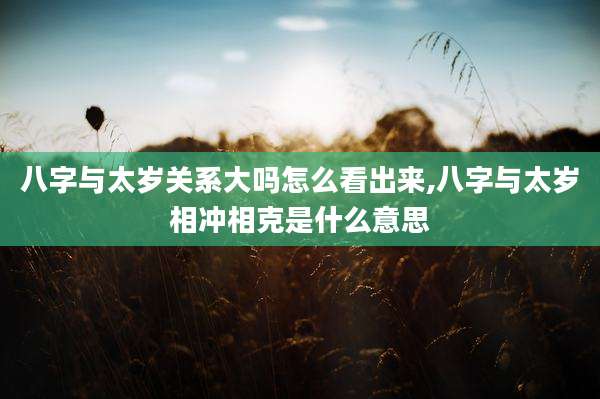 八字与太岁关系大吗怎么看出来,八字与太岁相冲相克是什么意思