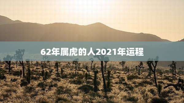 62年属虎的人2021年运程