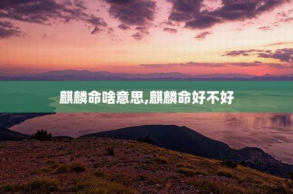 麒麟命啥意思,麒麟命好不好