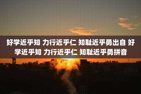 好学近乎知 力行近乎仁 知耻近乎勇出自 好学近乎知 力行近乎仁 知耻近乎勇拼音