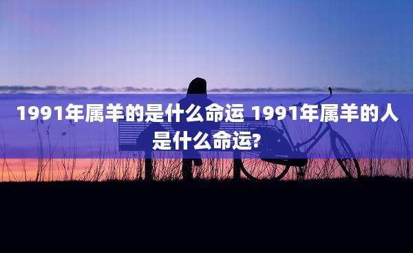 1991年属羊的是什么命运 1991年属羊的人是什么命运?