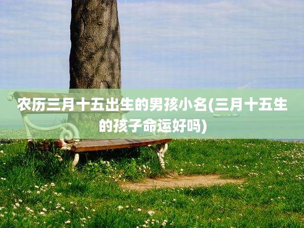 农历三月十五出生的男孩小名(三月十五生的孩子命运好吗)
