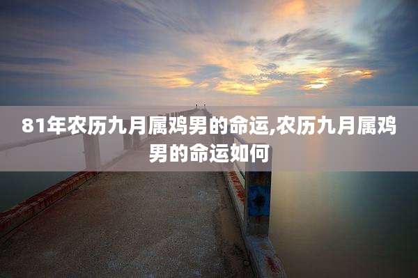 81年农历九月属鸡男的命运,农历九月属鸡男的命运如何