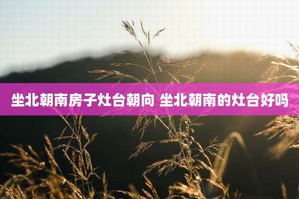 坐北朝南房子灶台朝向 坐北朝南的灶台好吗