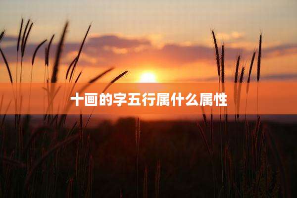 十画的字五行属什么属性