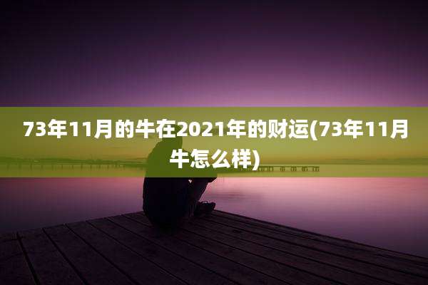 73年11月的牛在2021年的财运(73年11月牛怎么样)