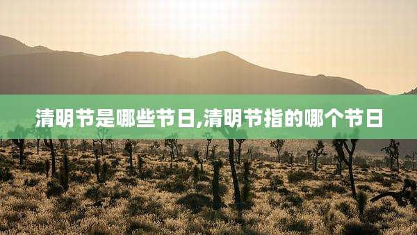 清明节是哪些节日,清明节指的哪个节日