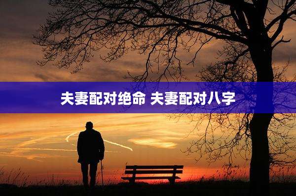 夫妻配对绝命 夫妻配对八字
