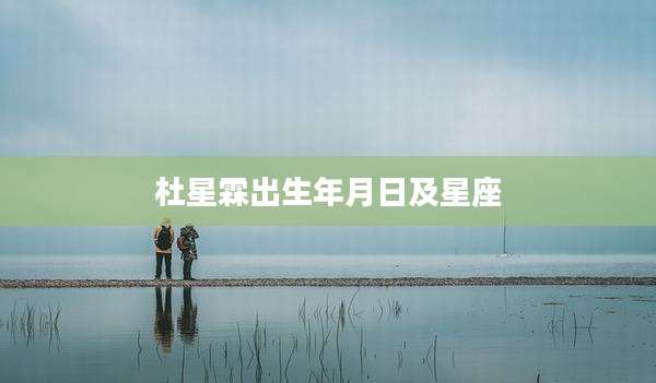 杜星霖出生年月日及星座