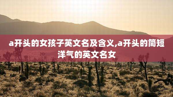 a开头的女孩子英文名及含义,a开头的简短洋气的英文名女