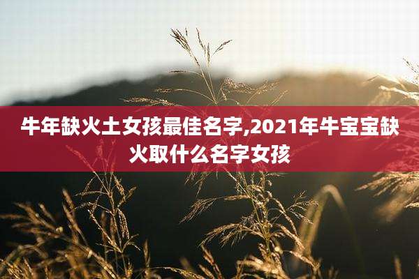 牛年缺火土女孩最佳名字,2021年牛宝宝缺火取什么名字女孩