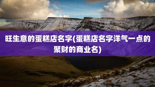 旺生意的蛋糕店名字(蛋糕店名字洋气一点的聚财的商业名)