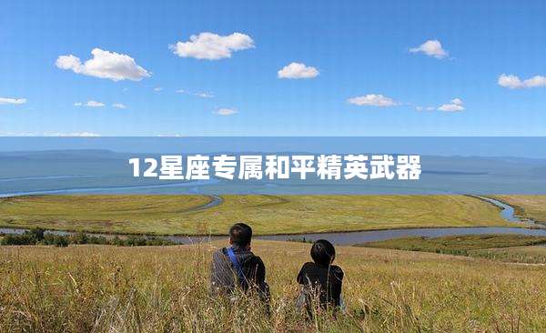 12星座专属和平精英武器