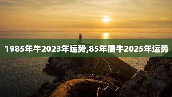 1985年牛2023年运势,85年属牛2025年运势