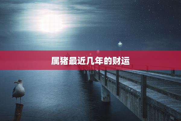 属猪最近几年的财运