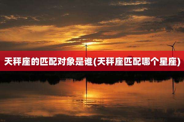 天秤座的匹配对象是谁(天秤座匹配哪个星座)