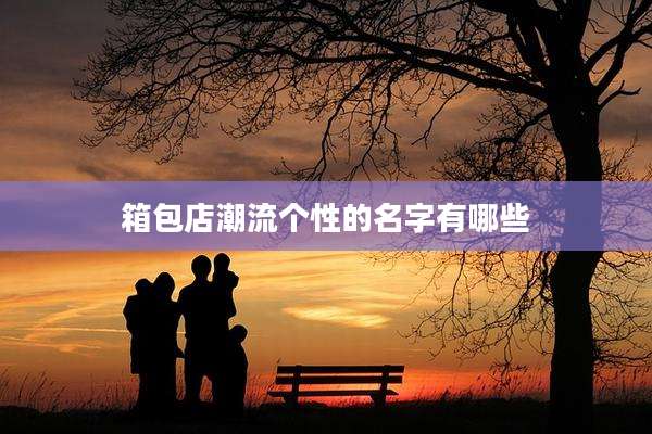 箱包店潮流个性的名字有哪些
