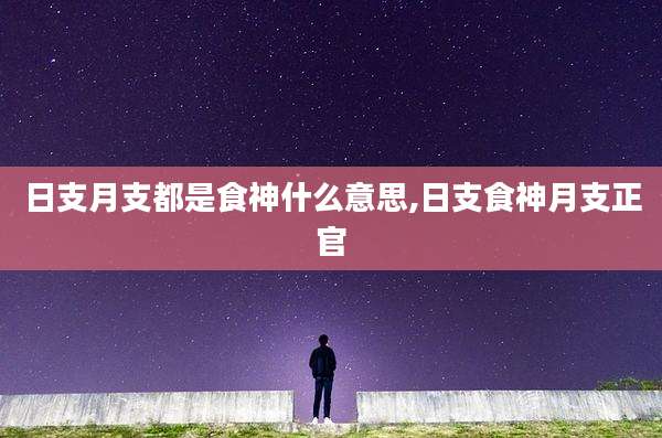 日支月支都是食神什么意思,日支食神月支正官