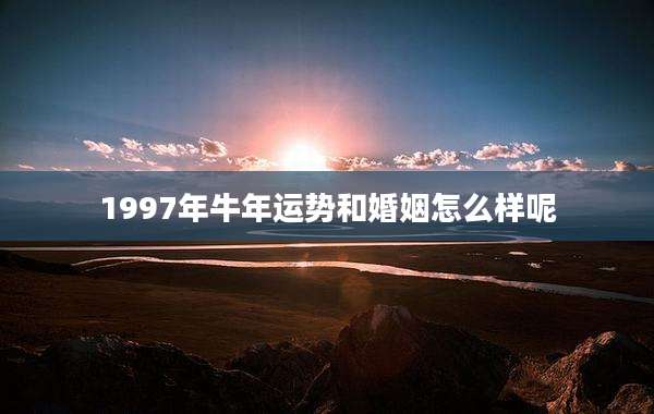 1997年牛年运势和婚姻怎么样呢