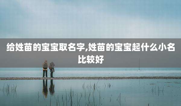 给姓苗的宝宝取名字,姓苗的宝宝起什么小名比较好