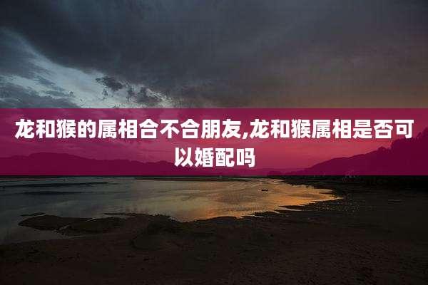 龙和猴的属相合不合朋友,龙和猴属相是否可以婚配吗