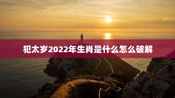 犯太岁2022年生肖是什么怎么破解